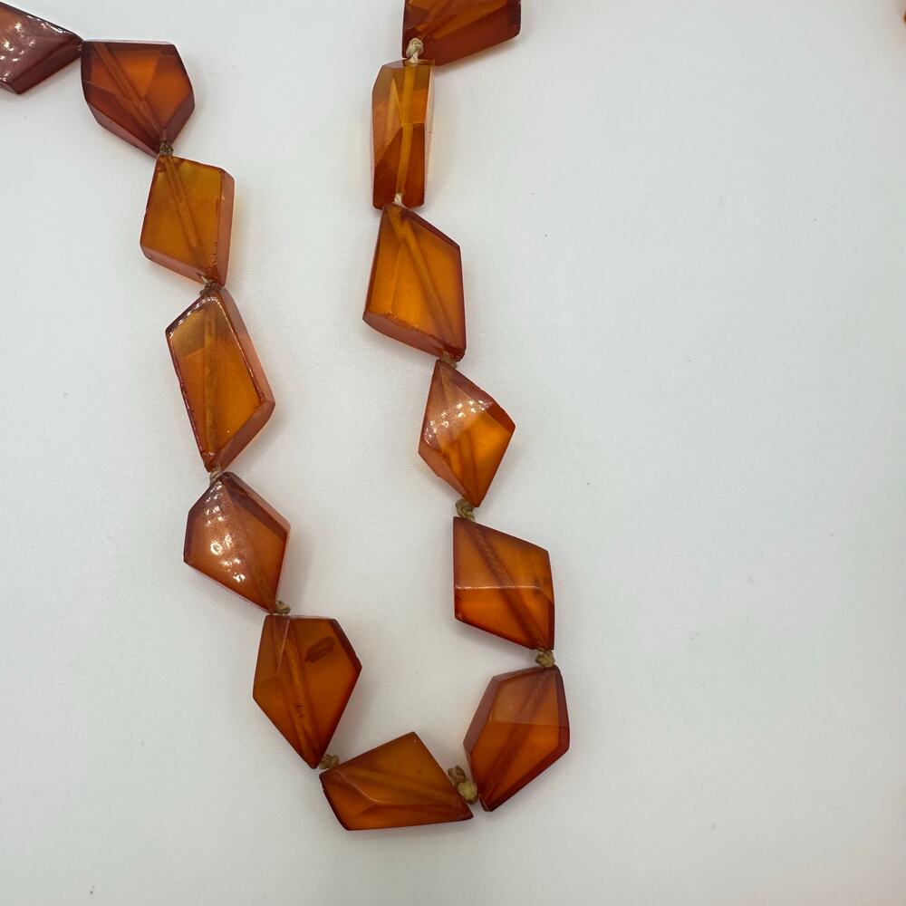 Vintage antique genuine Baltic amber graduated faceted beaded necklace 73.59g - Picture 5 of 9
